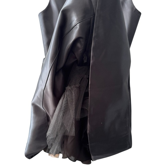 Staud Landscape Mini Dress Satin Black Size 2 - Picture 7 of 9